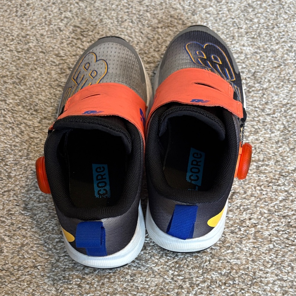 New Balance Kids' Orange and Gray Sneakers - Picture 2 of 7